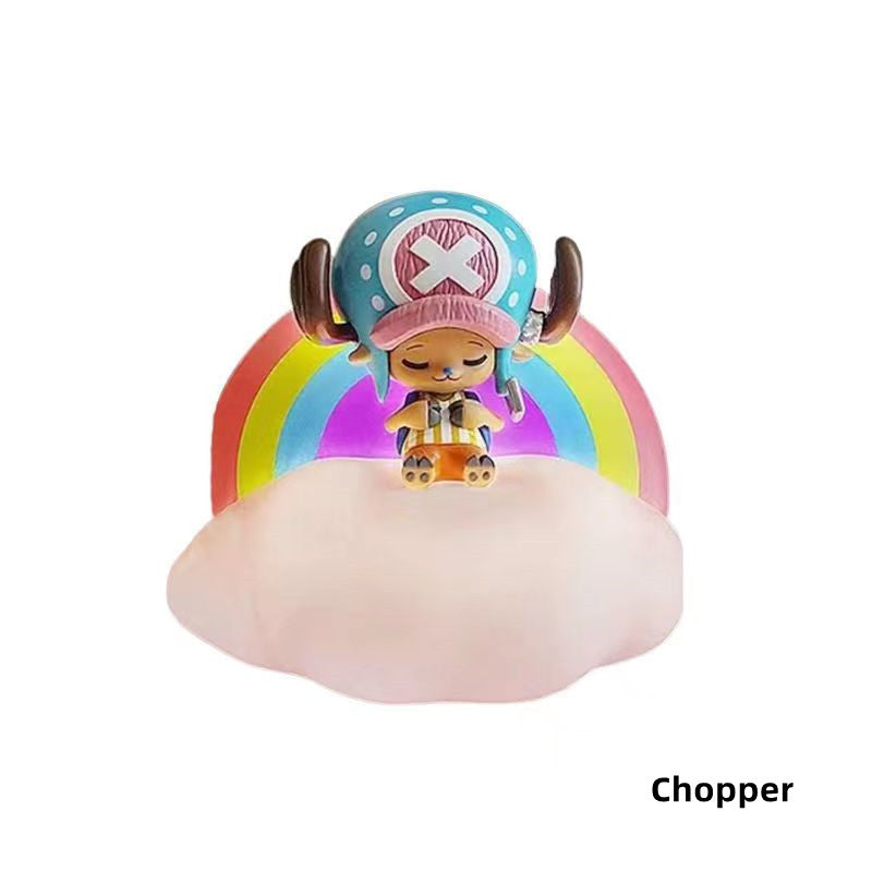 One Piece Monkey D. Luffy Roronoa Zoro Blind Box LED Night Light, Anime Character Figure Lamp, Touch‑Control Dimmable Bedside Decor Light for Anime Collectors