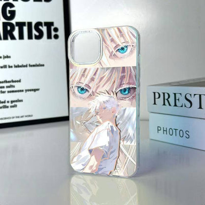 Jujutsu Kaisen Gojo Satoru iPhone Case, Anime Eyes Print Protective Phone Cover