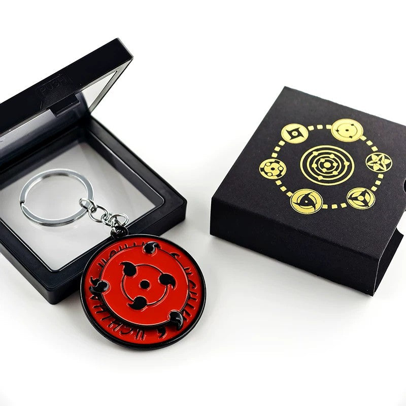 Naruto Sharingan Rotatable Keychain - Uchiha Anime Spinning Fidget Toy