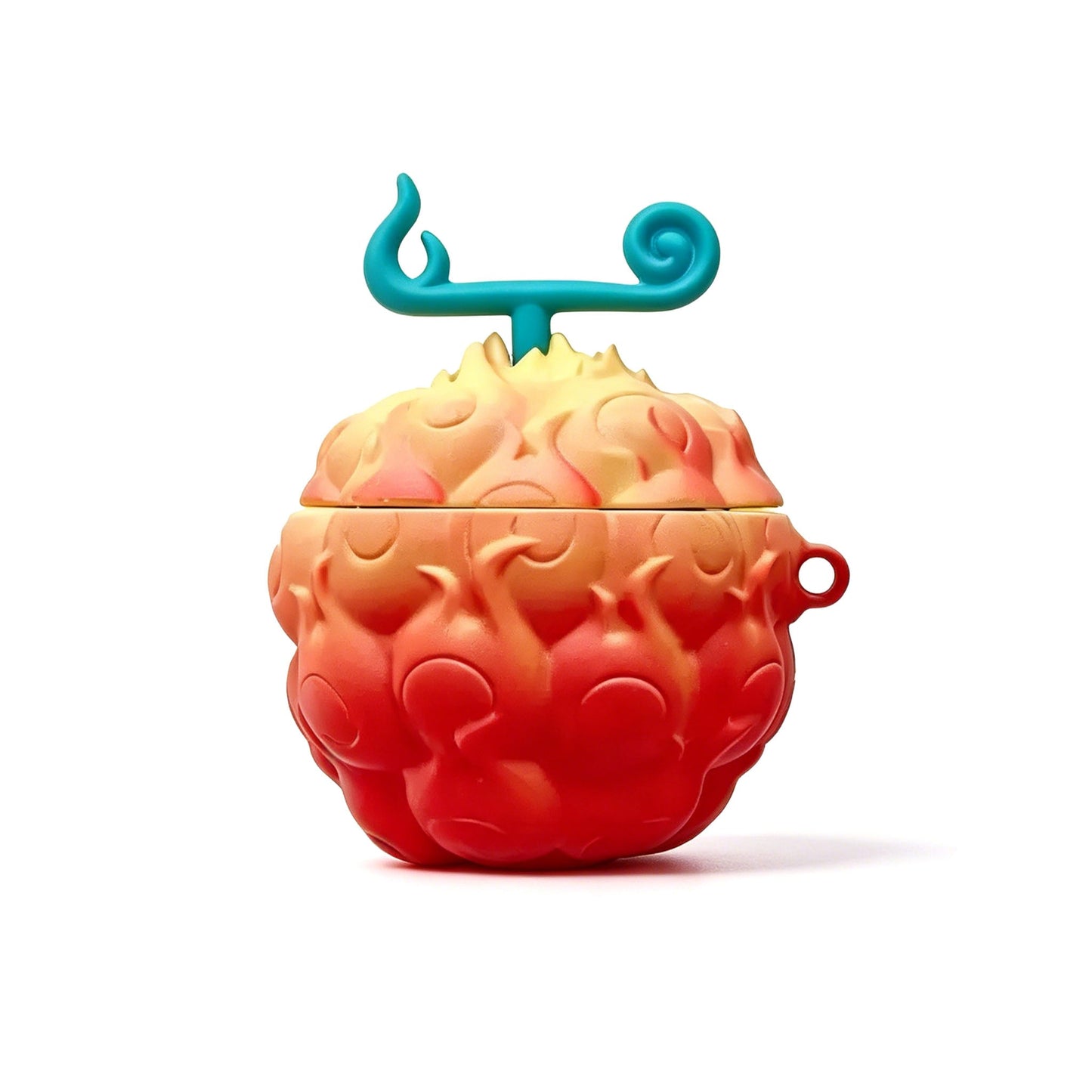 One Piece Luffy Ace Devil Fruit AirPods Case, 3D Silicone Earbuds Protective Cover with Keychain
