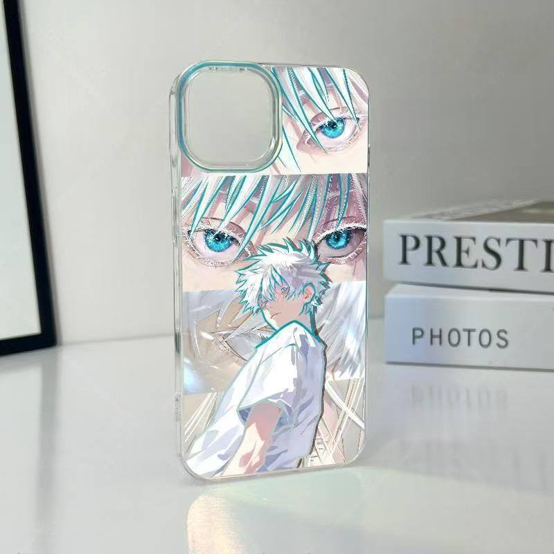 Jujutsu Kaisen Gojo Satoru iPhone Case, Anime Eyes Print Protective Phone Cover
