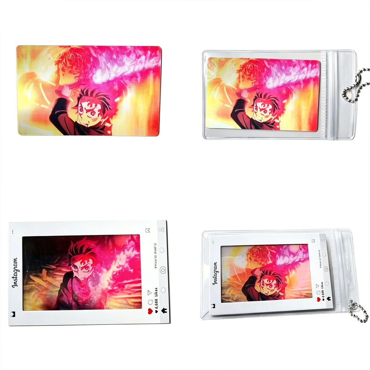 Demon Slayer 3D Lenticular Instagram Photo Card - Anime Motion Hanging Ornament