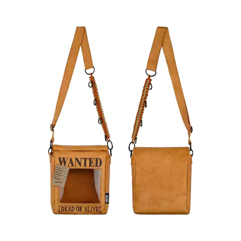 One Piece Luffy Wanted Poster Ita Bag, Multi-Pocket Crossbody Anime Bag