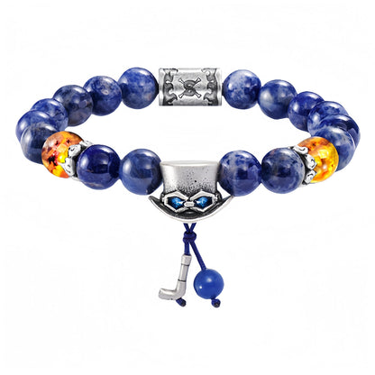 One Piece Ace Luffy Sabo Beaded Bracelet | Three Brothers Anime Charm Wristband